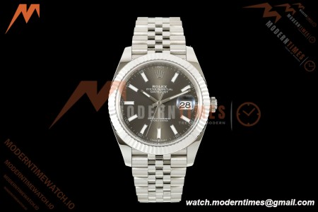 Rolex - Datejust 126334 41mm Jub Flt 904L SS/SS Grey/Stk SEEK VR3235