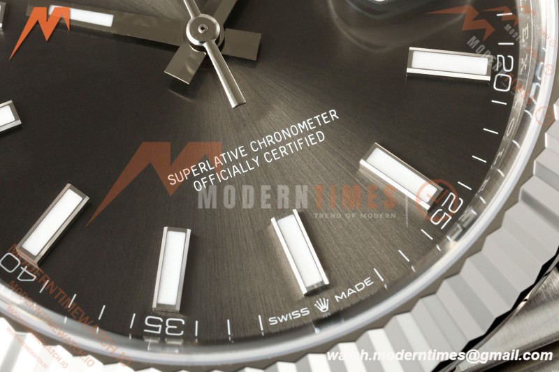 Rolex - Datejust 126334 41mm Jub Flt 904L SS/SS Grey/Stk SEEK VR3235