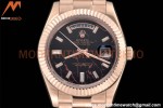 Rolex - DayDate 40mm Flt/Pres RG/RG Black Diamond GDF MY8215