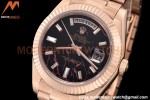 Rolex - DayDate 40mm Flt/Pres RG/RG Black Diamond GDF MY8215
