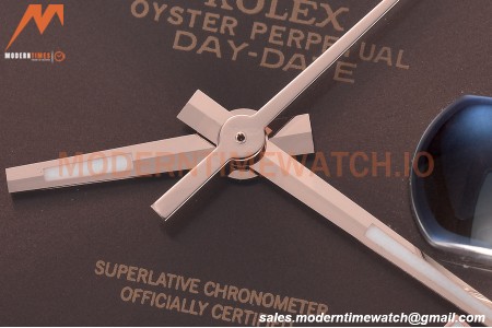 Rolex - DayDate 40mm Flt/Pres RG/RG Black Diamond GDF MY8215