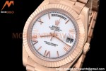 Rolex - DayDate 40mm Flt/Pres RG/RG White Roman GDF MY8215