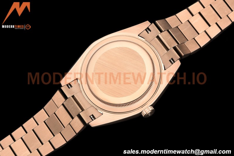 Rolex - DayDate 40mm Flt/Pres RG/RG Silver Stick GDF MY8215