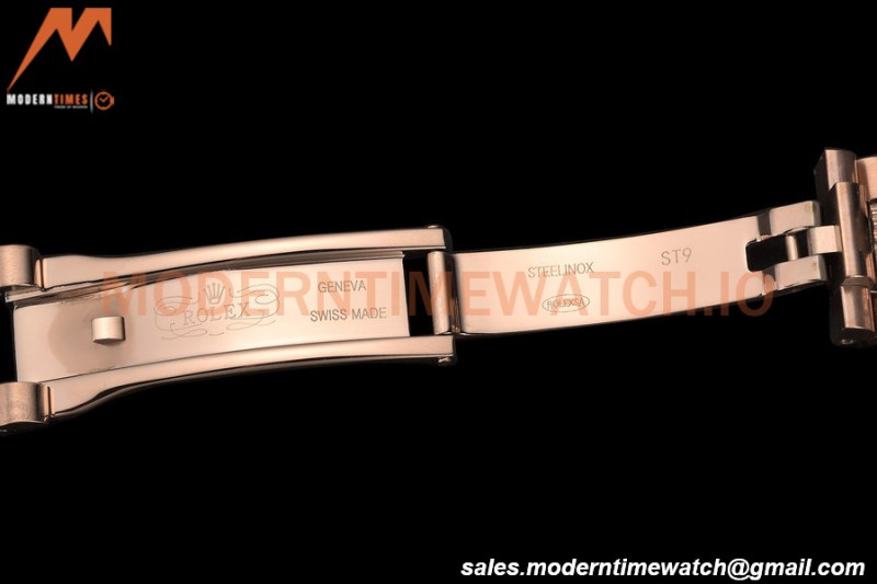 Rolex - DayDate 40mm Flt/Pres RG/RG Brown Roman GDF MY8215