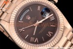 Rolex - DayDate 40mm Flt/Pres RG/RG Brown Roman GDF MY8215