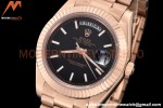 Rolex - DayDate 40mm Flt/Pres RG/RG Black Stick GDF MY8215
