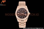 Rolex - DayDate 40mm Flt/Pres RG/RG Brown Diamond GDF MY8215
