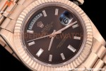 Rolex - DayDate 40mm Flt/Pres RG/RG Brown Diamond GDF MY8215