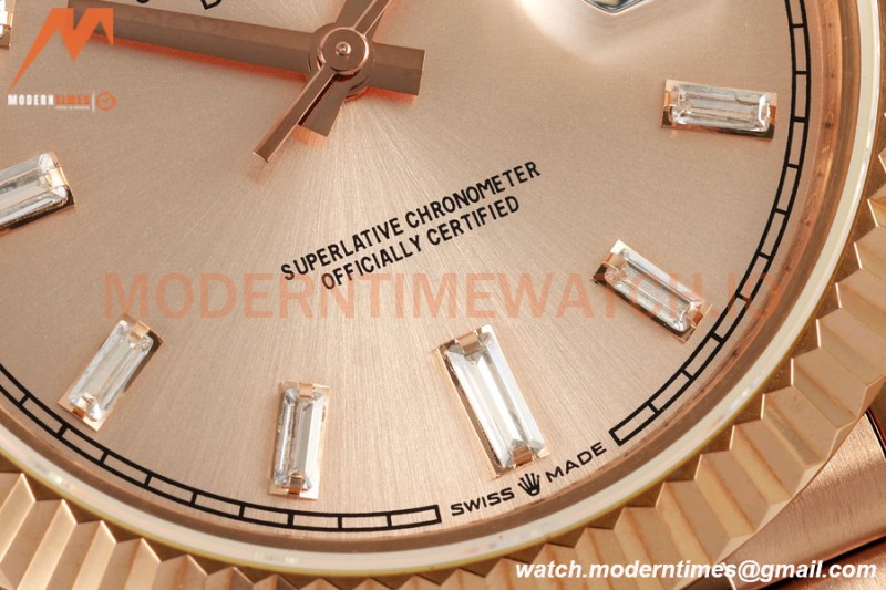 Rolex - DayDate 228235 Gain Weight 40mm Flt Pres RG/RG Champ/Dia KF VR3255