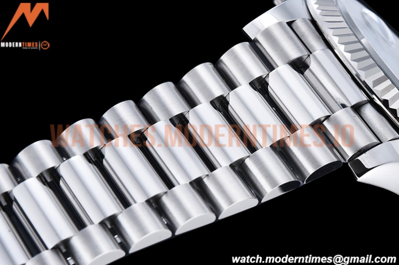 Rolex - DayDate 40mm Flt Pres SS/SS Wht/Rm EWF VR3255