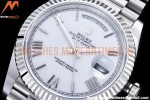 Rolex - DayDate 40mm Flt Pres SS/SS Wht/Rm EWF VR3255