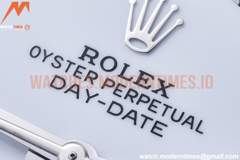 Rolex - DayDate 40mm Flt Pres SS/SS Wht/Rm EWF VR3255