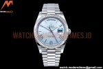 Rolex - DayDate 40mm Flt Pres SS/SS I-Blue/Rm EWF VR3255