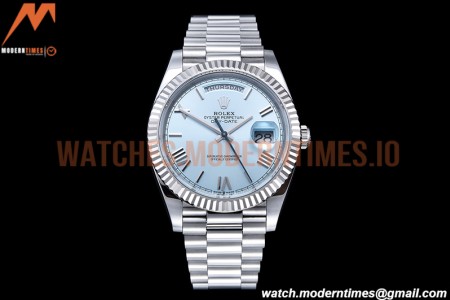 Rolex - DayDate 40mm Flt Pres SS/SS I-Blue/Rm EWF VR3255
