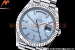 Rolex - DayDate 40mm Flt Pres SS/SS I-Blue/Dia EWF VR3255