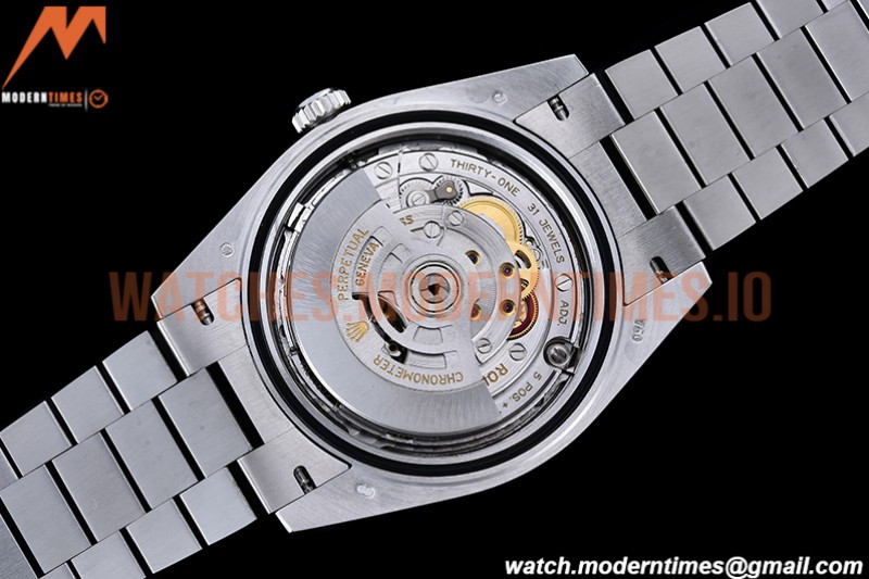 Rolex - DayDate 40mm Flt Pres SS/SS Black/Stk EWF VR3255