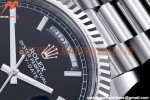Rolex - DayDate 40mm Flt Pres SS/SS Black/Stk EWF VR3255