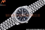 Rolex - DayDate 40mm Flt Pres SS/SS Black/Dia EWF VR3255