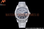 Rolex - DayDate 40mm Flt Pres SS/SS Grey/Stk EWF VR3255