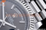 Rolex - DayDate 40mm Flt Pres SS/SS Grey/Stk EWF VR3255