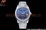 Rolex - DayDate 40mm Flt Pres SS/SS Blue/Rm EWF VR3255