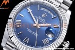 Rolex - DayDate 40mm Flt Pres SS/SS Blue/Rm EWF VR3255