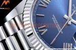 Rolex - DayDate 40mm Flt Pres SS/SS Blue/Rm EWF VR3255