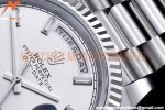 Rolex - DayDate 40mm Flt Pres SS/SS Silv/Dia EWF VR3255