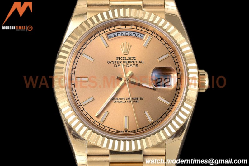 Rolex - DayDate 40mm Flt Pres YG/YG RG/Stk EWF VR3255