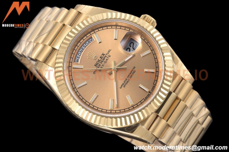 Rolex - DayDate 40mm Flt Pres YG/YG RG/Stk EWF VR3255