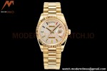 Rolex - DayDate 36mm 128238 Flt Pres YG/YG Diamond Dial RAF A2836
