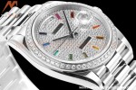 Rolex - DayDate 36mm 128349 Flt Pres SS/SS Dia/Dia Dial RAF A2836