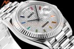 Rolex - DayDate 36mm 128239 Flt Pres SS/SS Diamond Dial RAF A2836