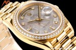 Rolex - DayDate 36mm 118348 Flt Pres YG/YG Dia Meteorite Dial RAF A2836