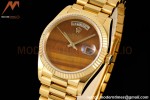 Rolex - DayDate 36mm 18038 Flt Pres YG/YG Tiger Eye Dial RAF A2836