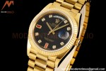 Rolex - DayDate 36mm 118238 Flt Pres YG/YG Black Dial RAF A2836