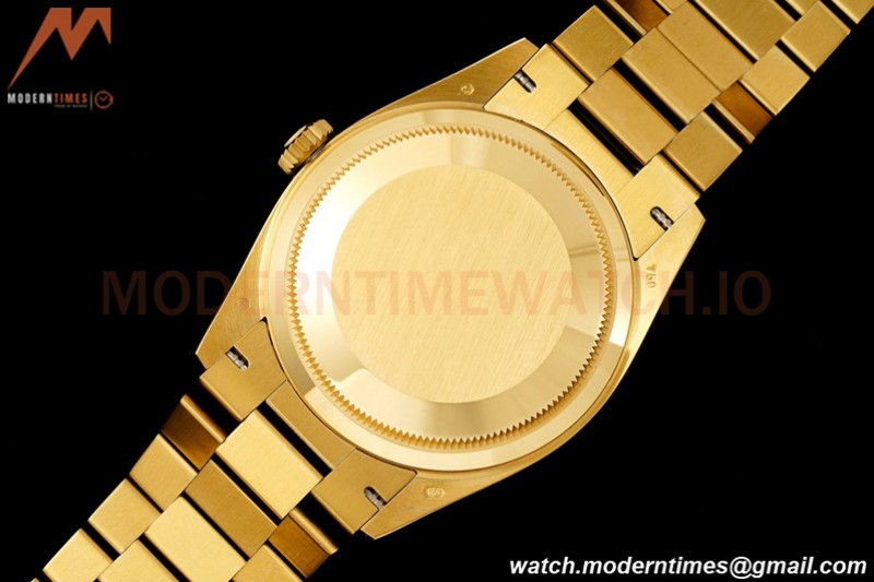 Rolex - DayDate 36mm 118238 Flt Pres YG/YG Black Dial RAF A2836