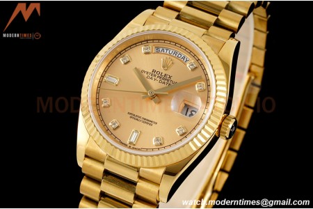 Rolex - DayDate 36mm 128238 Flt Pres YG/YG Gold/Diam RAF A2836
