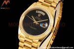 Rolex - DayDate 36mm 18238 Flt Pres YG/YG Onyx Black Dial RAF A2836