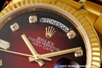 Rolex - DayDate 36mm 18038 Flt Pres YG/YG Diam Red Vignette Dial RAF A2836