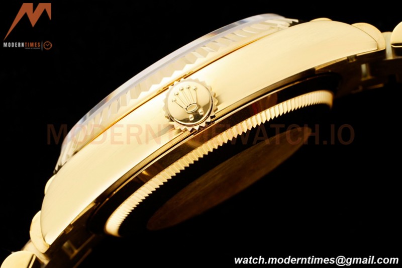Rolex - DayDate 36mm 128238 Flt Pres YG/YG Diam Green Dial RAF A2836