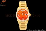 Rolex - DayDate 36mm 128348 Flt Pres YG/YG Diam/Rmn Carnelian Dial RAF A2836