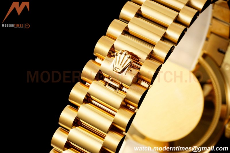 Rolex - DayDate 36mm 128348 Flt Pres YG/YG Diam/Rmn Carnelian Dial RAF A2836