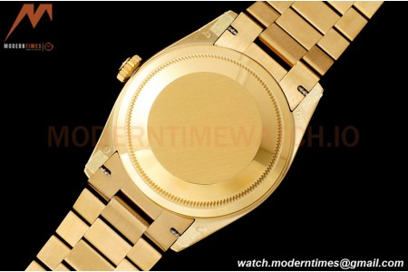 Rolex - DayDate 36mm 128348 Flt Pres YG/YG Diam/Rmn Carnelian Dial RAF A2836