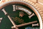 Rolex - DayDate 36mm 128235 Flt Pres RG/RG Flt/Rmn Green Dial RAF A2836