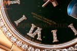 Rolex - DayDate 36mm 128345 Flt Pres RG/RG Diam/Rmn Green Dial RAF A2836