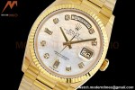 Rolex - DayDate 36mm 128238 Flt Pres YG/YG Wht/Rmn MOP Dial EWF A2836