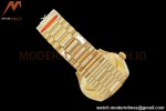Rolex - DayDate 36mm 128238 Flt Pres YG/YG Diam Green Dial EWF A2836