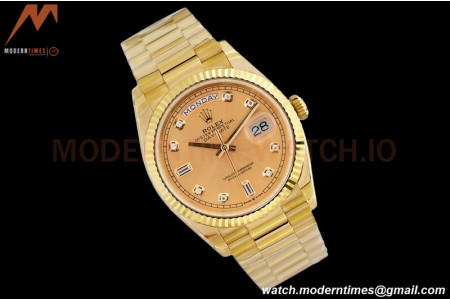 Rolex - DayDate 36mm 128238 Flt Pres YG/YG Gold/Dia EWF A2836
