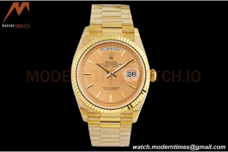 Rolex - DayDate 36mm 128238 Flt Pres YG/YG Gold/Stk EWF A2836